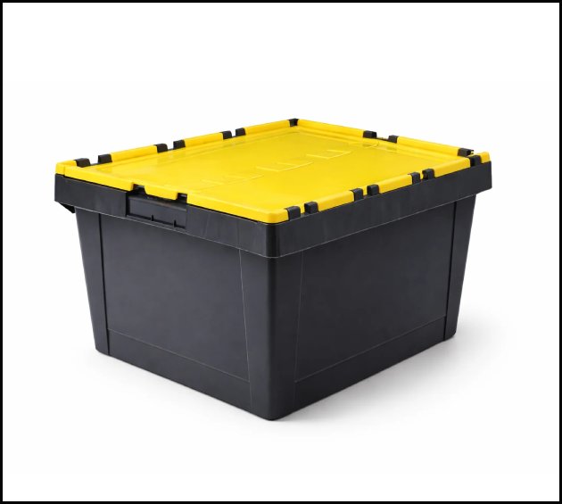 Attached-lid tote 60L