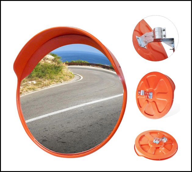 Convex safety mirror