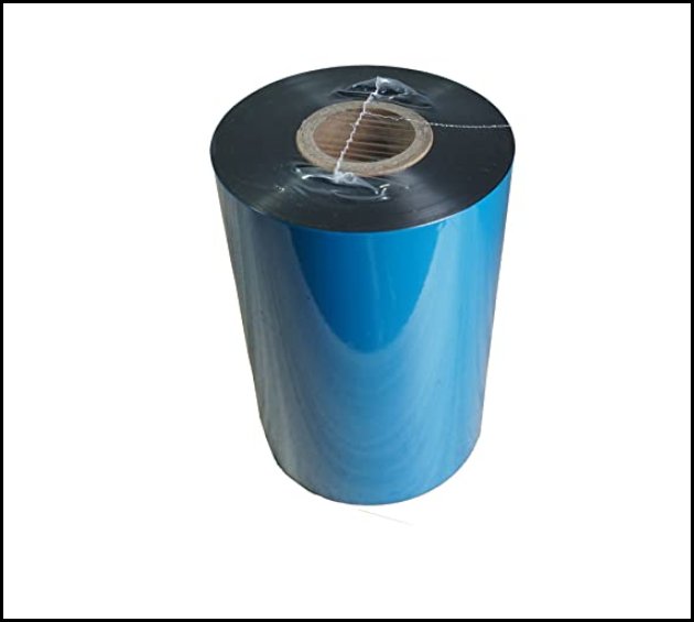 Premium resin-enhanced wax ribbon roll — 110mm x 450m black, 1-inch core (Zebra, TSC, GoDex, Citizen compatible)